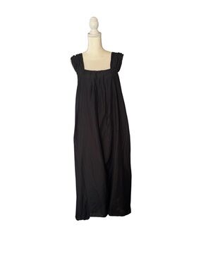 Merlette Black Sleeveless Maxi Dress with Square Neckline